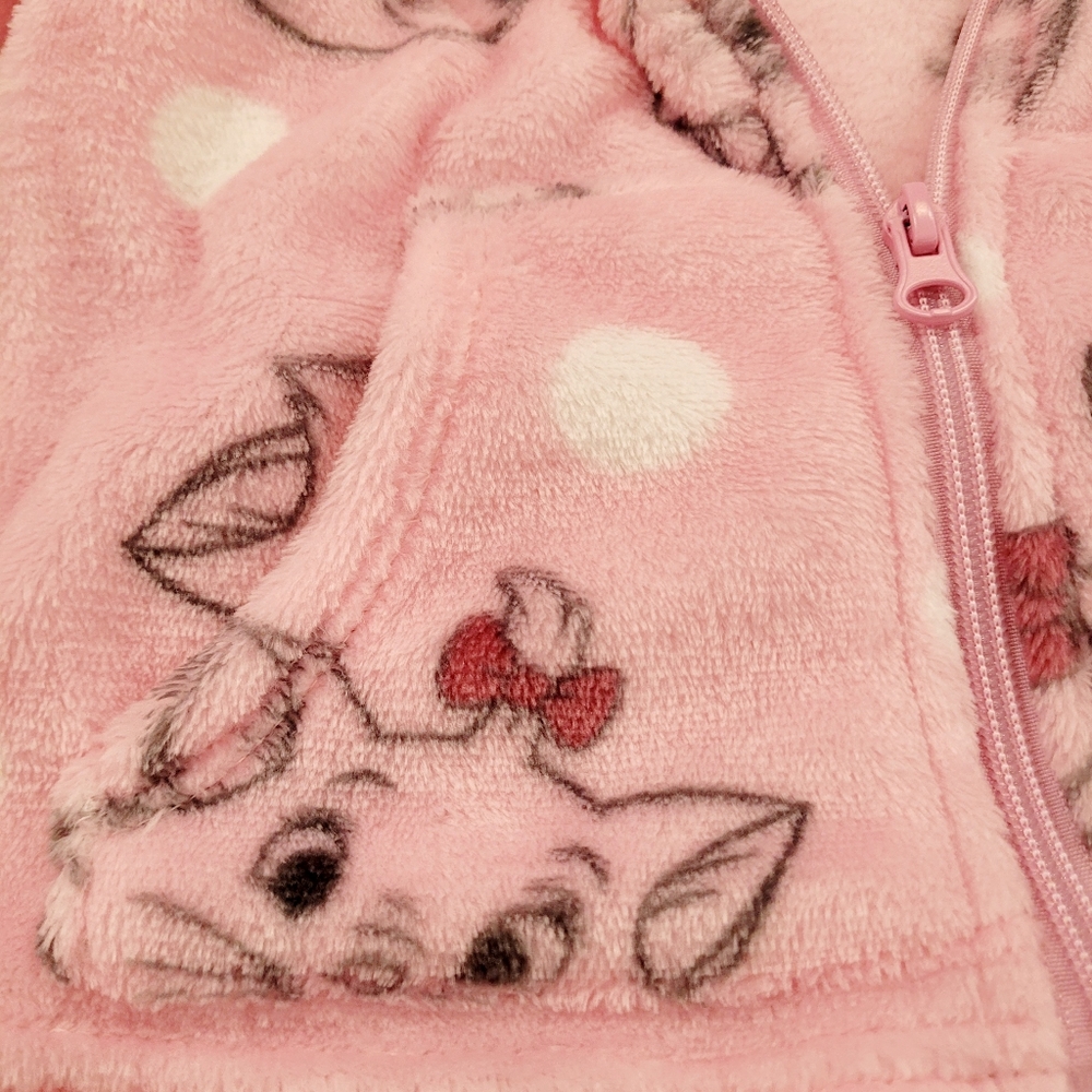 Disney Pink Cat Pattern Kids Hoodie - Picture 3 of 3
